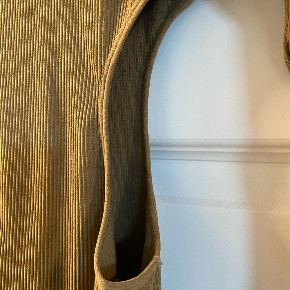 Fashion Nova Tan Ribbed Jumpsuit